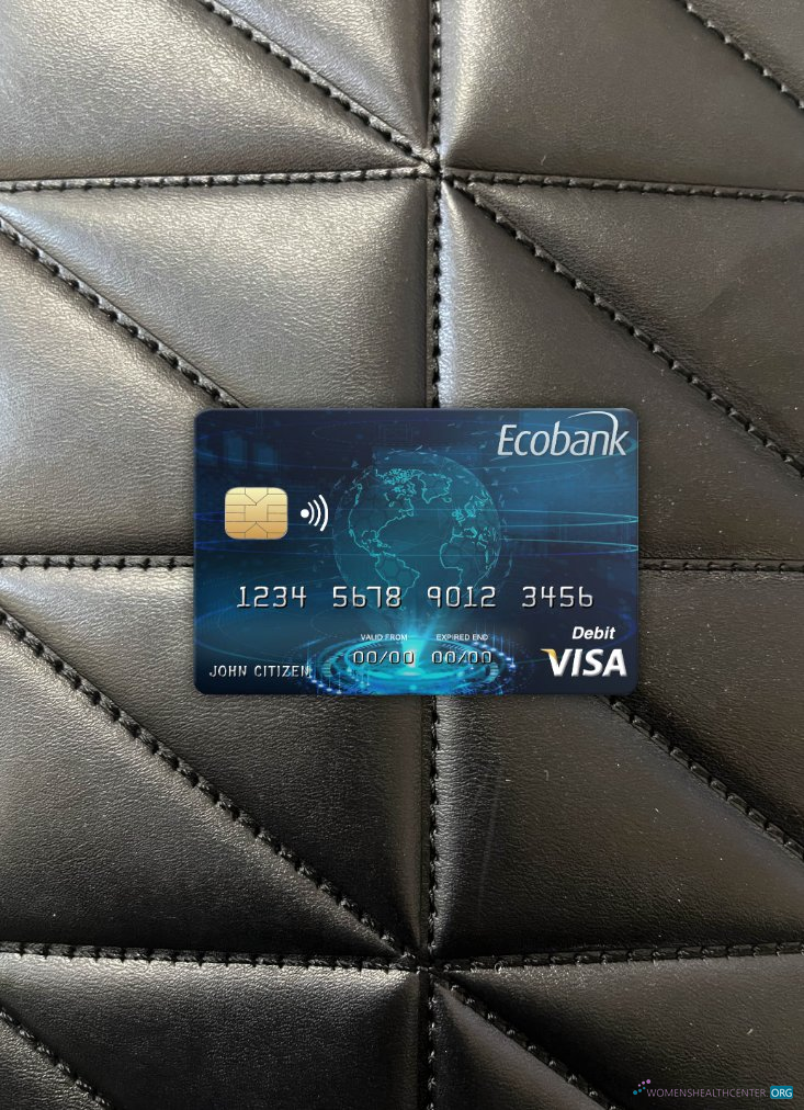 Download Chad Ecobank visa card photolook front Photoshop template